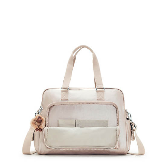 Kipling Alanna Klassieke Metallic Diaper Bag Tassen Beige | BE 1238IL